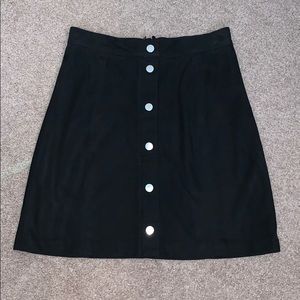 Black Suede Skirt